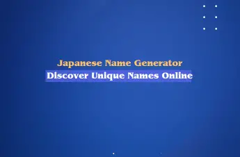 Japanese name generator