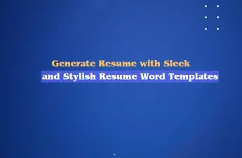 Resume Word Templates
